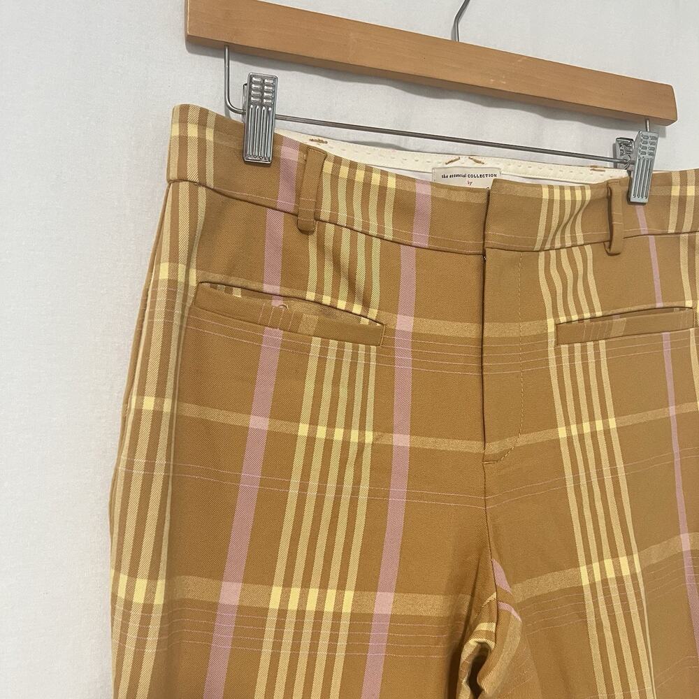 Anthropologie Maeve Margot Kick Flare Plaid Pants Women’s Size 6 - Picture 3 of 13
